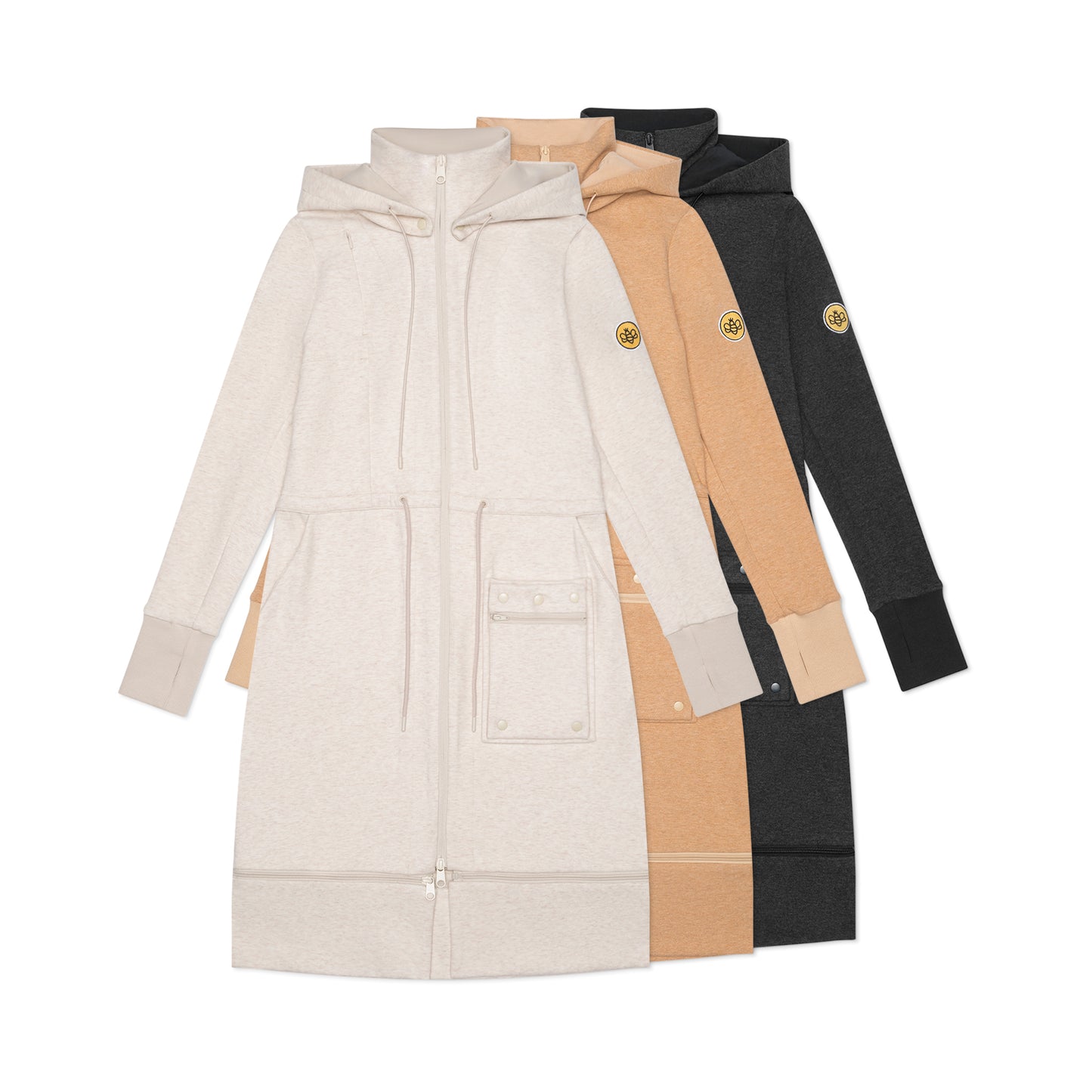 REDI Swess athleisure dress in bundle camel, oatmeal and black colors