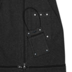 REDI Swess functional Athleisure dress in charcoal detachable pocket purse