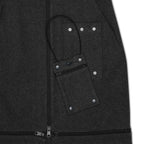 REDI Swess functional Athleisure dress in charcoal detachable pocket purse