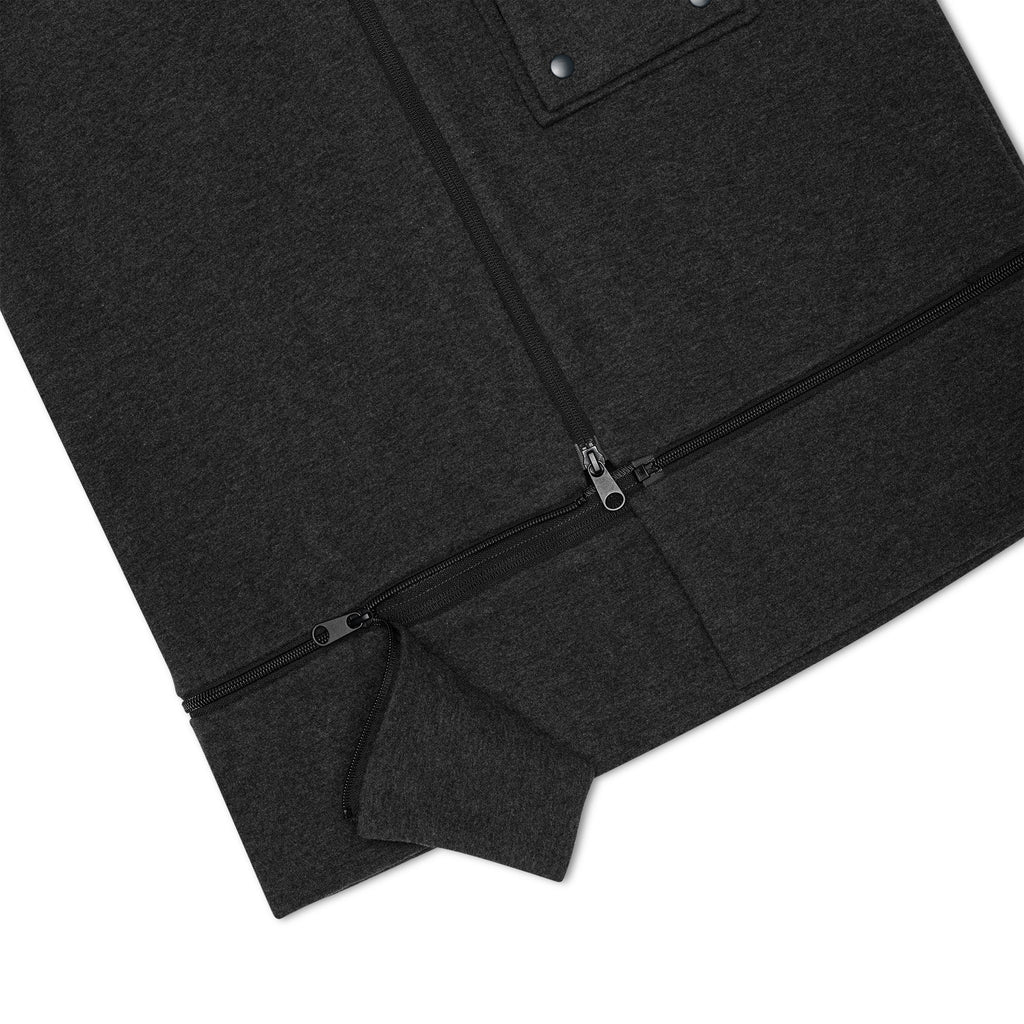 REDI Swess functional Athleisure dress in charcoal detachable hem