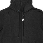 REDI Swess functional Athleisure dress in charcoal detachable hood