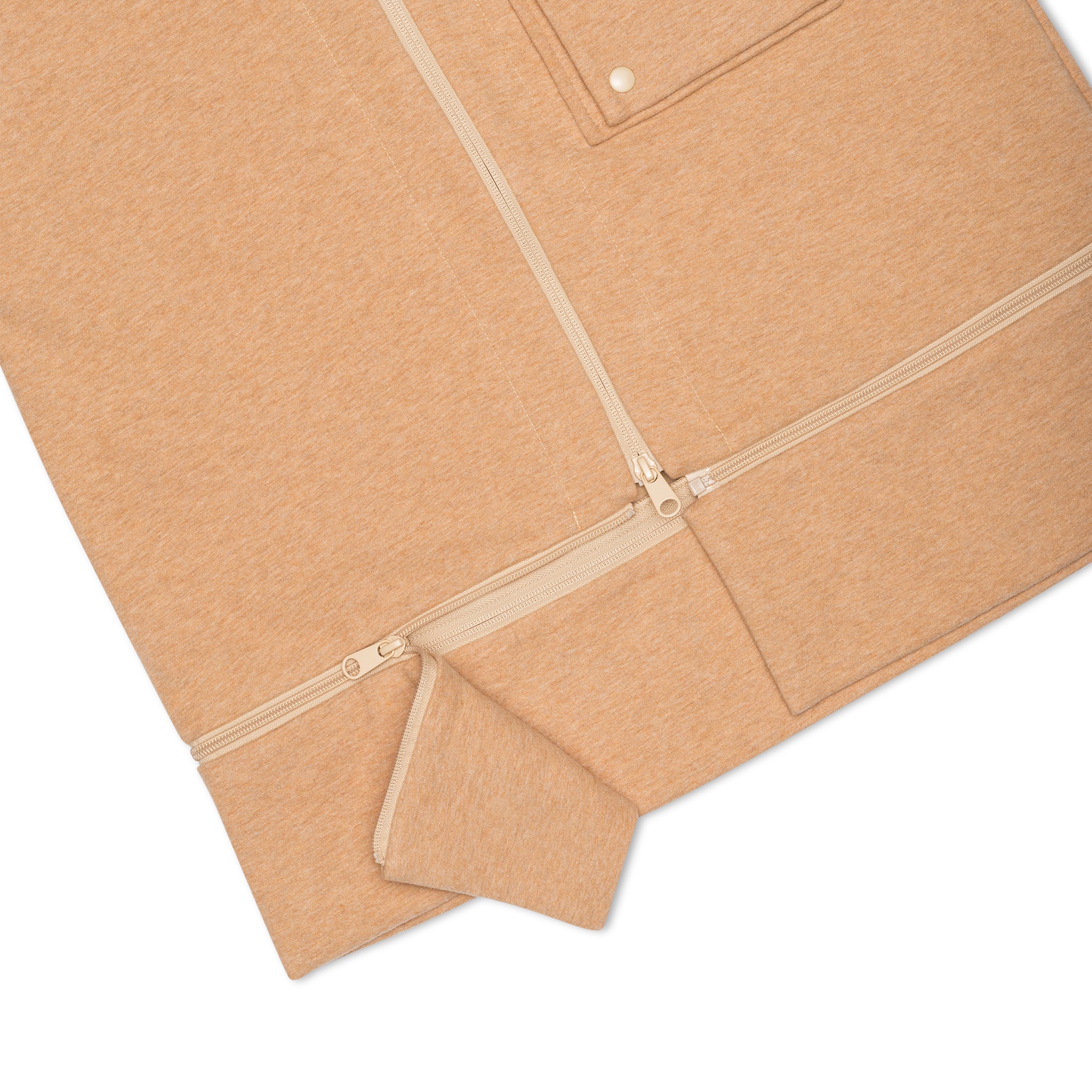 REDI Swess functional Athleisure dress in camel adjustable hem