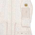 REDI Swess athleisure dress in oatmeal thumb hold sleeve detail