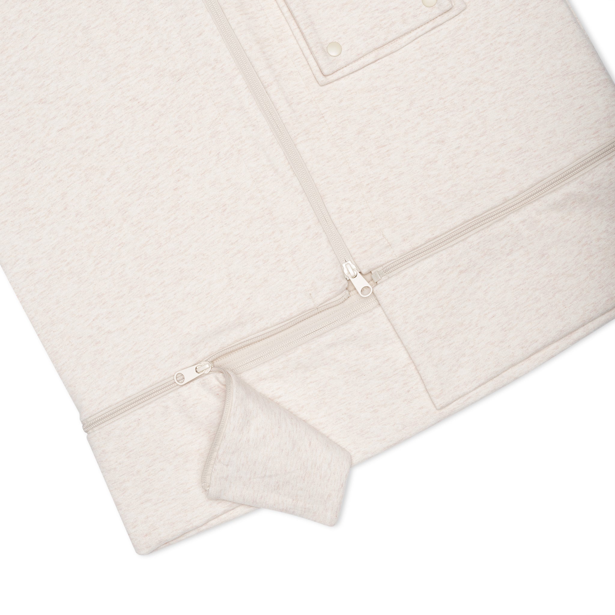 REDI Swess athleisure dress in oatmeal adjustable hem